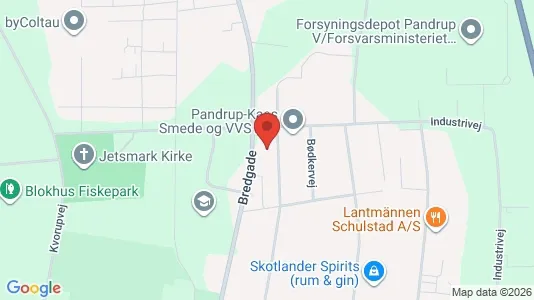 Kontorlokaler til leje i Pandrup - kort over placeringen
