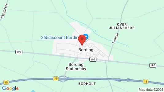 Butikslokaler til leje i Bording - kort over placeringen