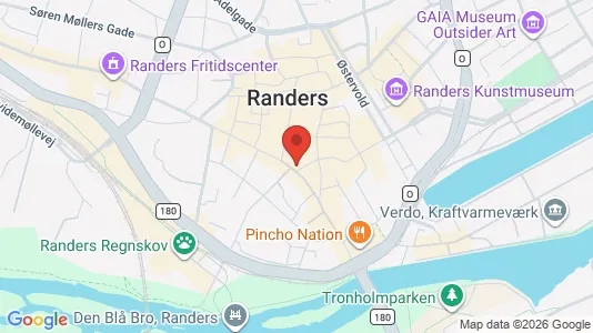 Kontorlokaler til leje i Randers C - kort over placeringen