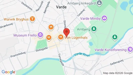 Erhvervslokaler til leje i Varde - kort over placeringen