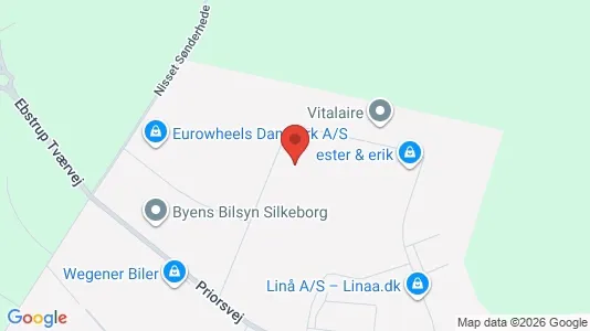 Kontorlokaler til leje i Silkeborg - kort over placeringen