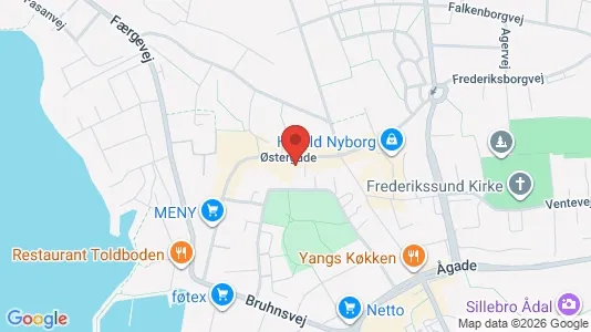 Erhvervslokaler til leje i Frederikssund - kort over placeringen