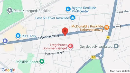 Lagerlokaler til leje i Roskilde - kort over placeringen