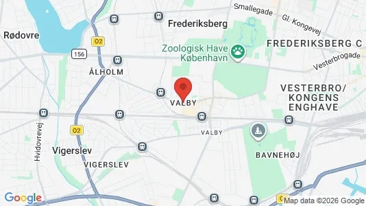 Butikslokaler til leje i Valby - kort over placeringen