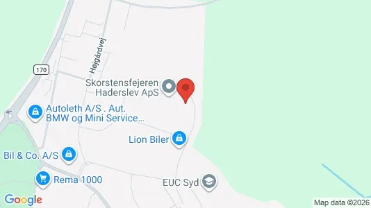 Kontorhoteller til leje i Haderslev - kort over placeringen