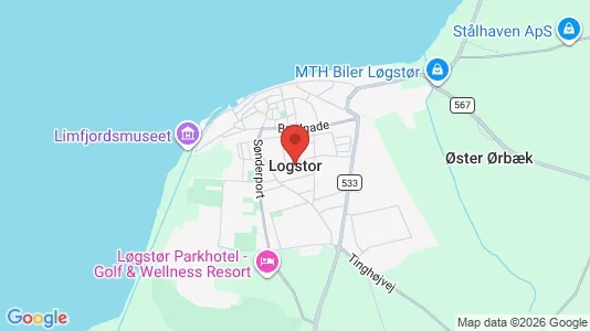 Lagerlokaler til leje i Løgstør - kort over placeringen