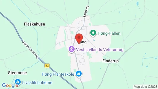 Kontorlokaler til leje i Høng - kort over placeringen