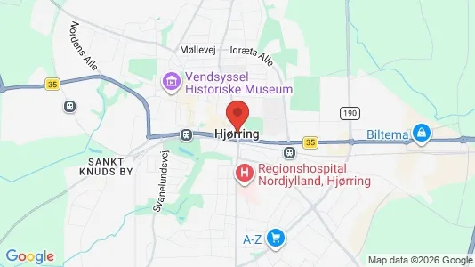 Butikslokaler til leje i Hjørring - Foto fra Google Street View