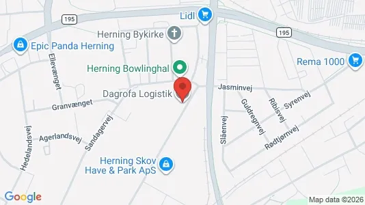 Kontorlokaler til leje i Herning - kort over placeringen