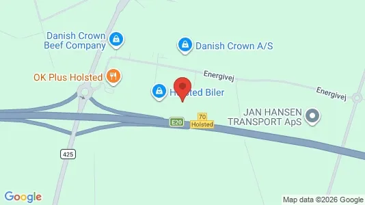 Erhvervslokaler til leje i Holsted - kort over placeringen