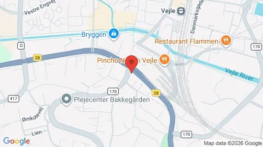 Erhvervslokaler til leje i Vejle Centrum - Foto fra Google Street View