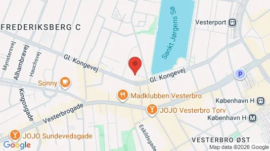 Kontorhoteller til leje i Frederiksberg C - kort over placeringen