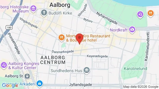 Kontorlokaler til leje i Aalborg Centrum - kort over placeringen