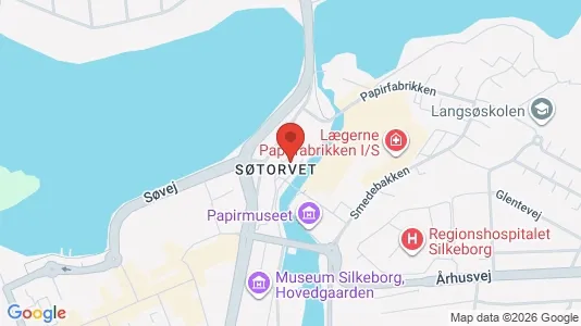 Kontorlokaler til leje i Silkeborg - kort over placeringen