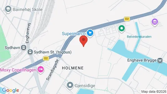 Kontorlokaler til leje i København SV - kort over placeringen