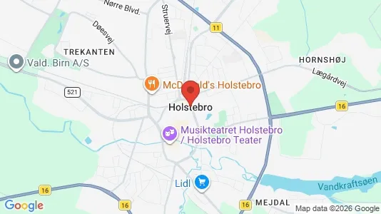 Butikslokaler til leje i Holstebro - Foto fra Google Street View