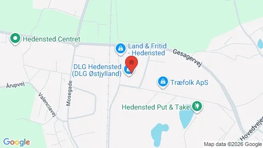 Kontorlokaler til leje i Hedensted - kort over placeringen