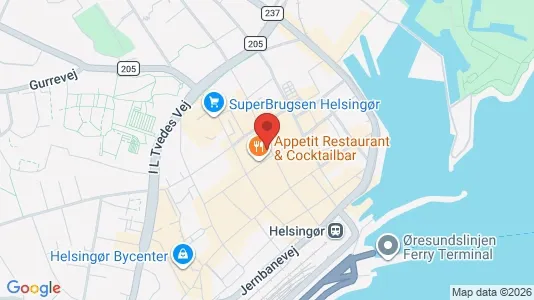 Erhvervslokaler til leje i Helsingør - kort over placeringen