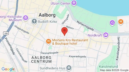 Erhvervslokaler til leje i Aalborg Centrum - kort over placeringen