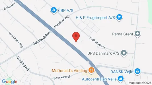 Erhvervslokaler til leje i Vejle Centrum - Foto fra Google Street View