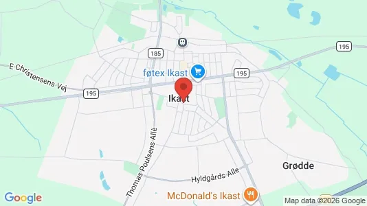 Kontorlokaler til leje i Ikast - kort over placeringen