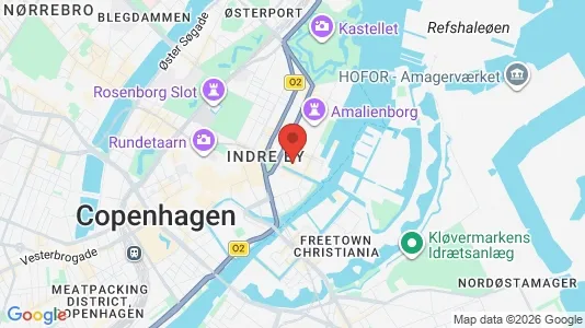 Kontorlokaler til leje i København K - kort over placeringen