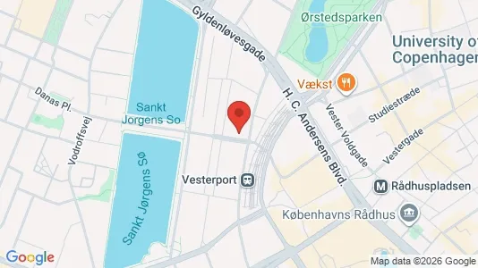 Kontorlokaler til leje i Vesterbro - kort over placeringen