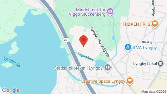 Kontorhoteller til leje i Kongens Lyngby - kort over placeringen
