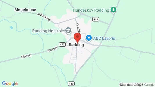 Butikslokaler til leje i Rødding - Foto fra Google Street View