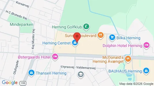 Kontorlokaler til leje i Herning - kort over placeringen
