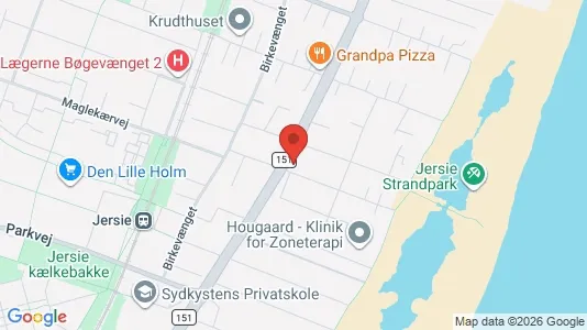 Kliniklokaler til leje i Solrød Strand - kort over placeringen
