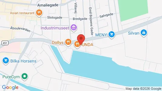 Erhvervslokaler til leje i Horsens - kort over placeringen