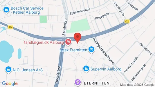 Kontorlokaler til leje i Aalborg Centrum - kort over placeringen