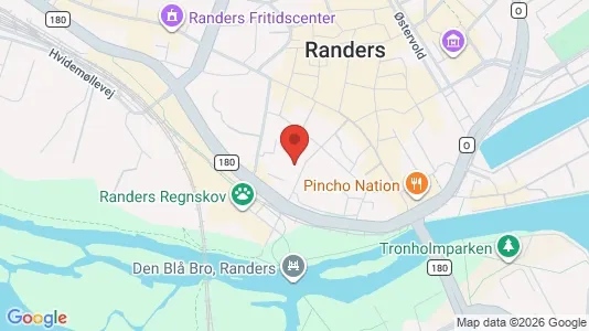Erhvervslokaler til leje i Randers C - kort over placeringen