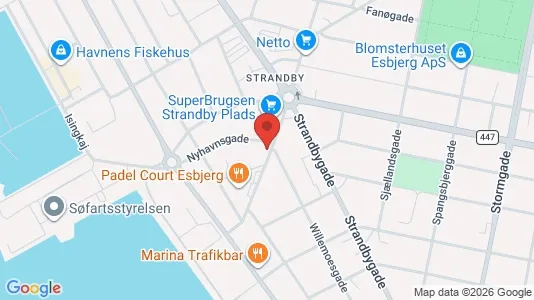 Kliniklokaler til leje i Esbjerg Centrum - kort over placeringen