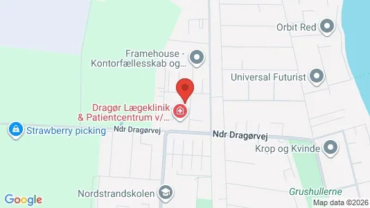 Kliniklokaler til leje i Dragør - kort over placeringen