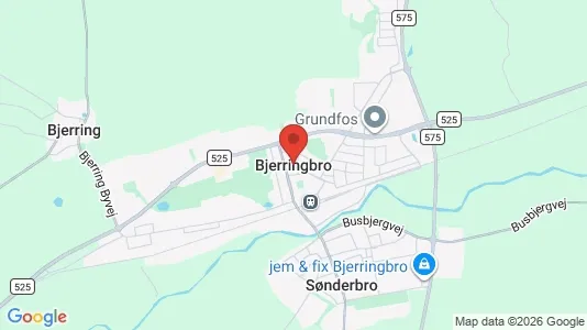 Restaurantlokaler til leje i Bjerringbro - kort over placeringen