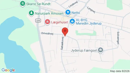 Erhvervslokaler til leje i Jyderup - kort over placeringen