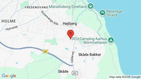 Butikslokaler til leje i Højbjerg - kort over placeringen