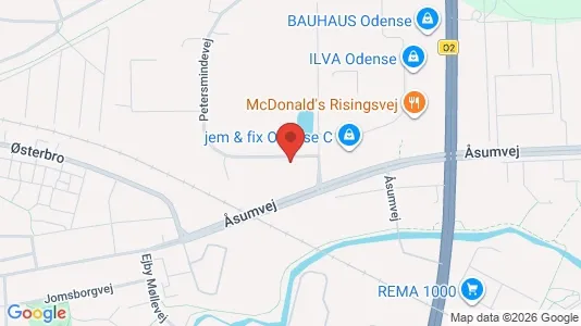 Kliniklokaler til leje i Odense C - kort over placeringen