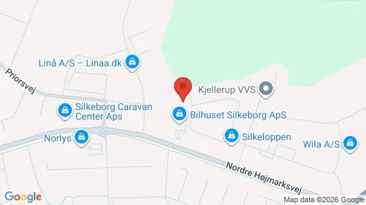 Kontorlokaler til leje i Silkeborg - kort over placeringen