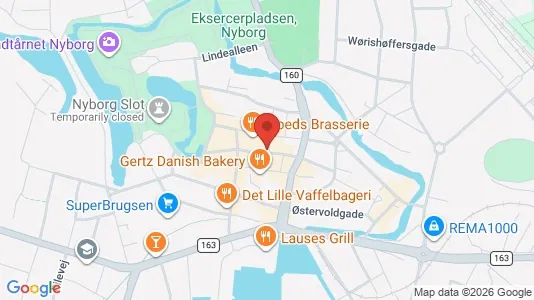 Erhvervslokaler til leje i Nyborg - kort over placeringen