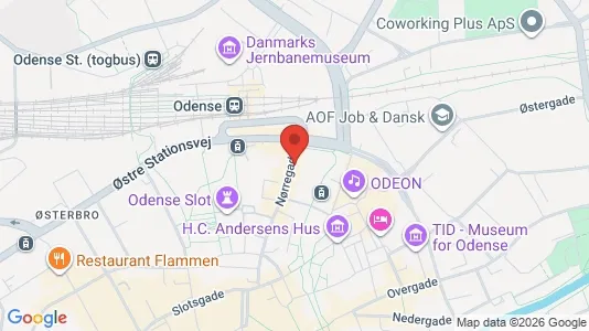Kontorlokaler til leje i Odense C - kort over placeringen