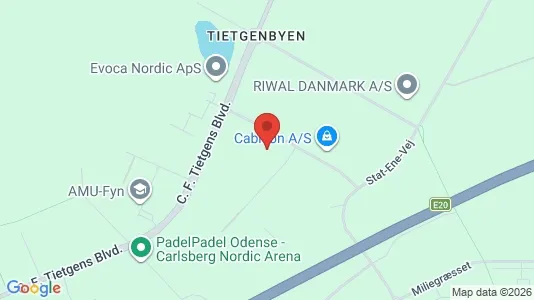 Kontorlokaler til leje i Odense SØ - kort over placeringen