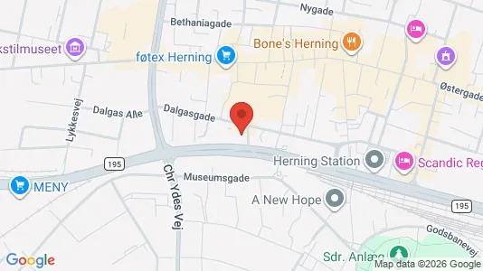 Kontorlokaler til leje i Herning - kort over placeringen