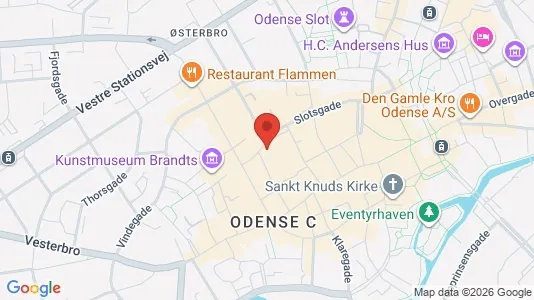 Erhvervslokaler til leje i Odense C - kort over placeringen