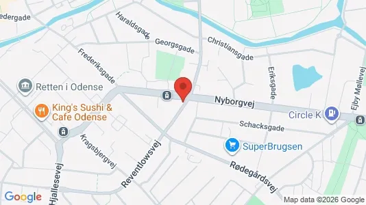 Erhvervslokaler til leje i Odense C - Foto fra Google Street View