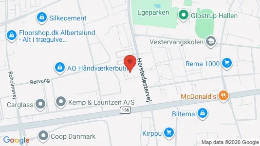 Erhvervslokaler til leje i Glostrup - kort over placeringen