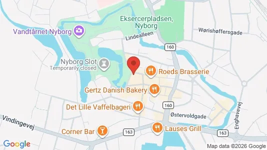Erhvervslokaler til leje i Nyborg - kort over placeringen