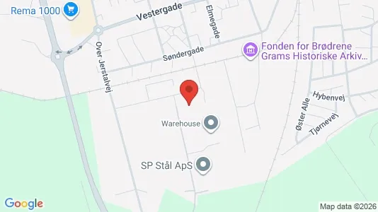 Erhvervslokaler til leje i Vojens - kort over placeringen